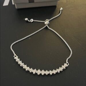 Elegant Diamond .25 CTW 14K White Gold over Sterling  Silver Bracelet